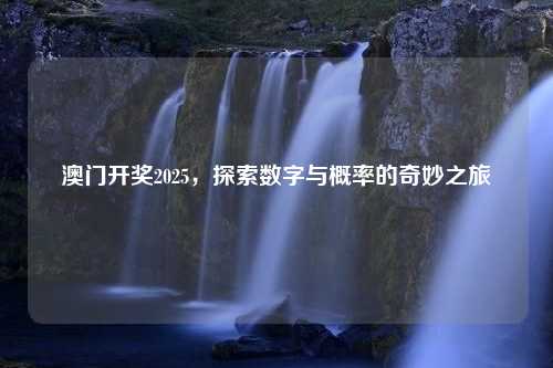 澳门开奖2025，探索数字与概率的奇妙之旅