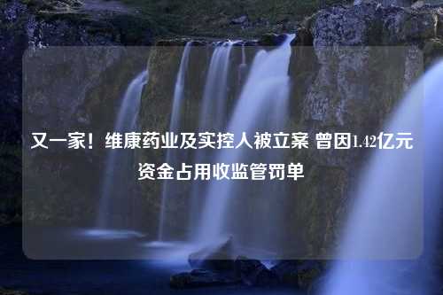 又一家！维康药业及实控人被立案 曾因1.42亿元资金占用收监管罚单