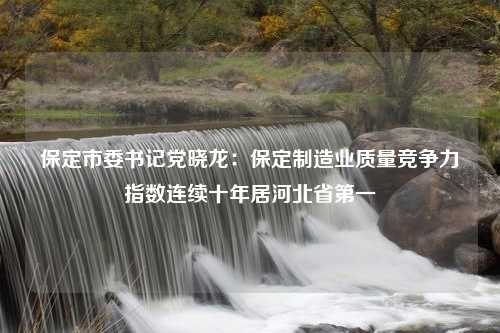 保定市委书记党晓龙：保定制造业质量竞争力指数连续十年居河北省第一